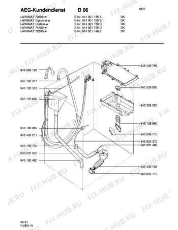 Взрыв-схема стиральной машины Aeg LAVUPDATE-W - Схема узла Water equipment